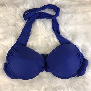 Catalina Bikini Top Push Up Womens size Large 12 - 14 Royal blue